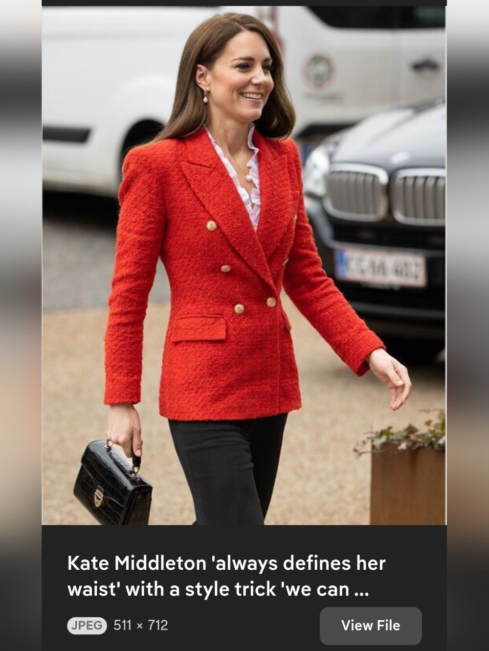 Kate Middleton Style, Ladies Red Tweed Blazer,  Rare Size M, NWOT...